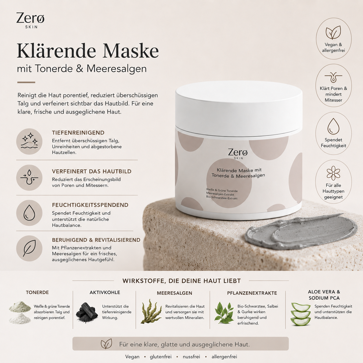 Clarifying Mask with Clay & Sea Algae - 90 ml