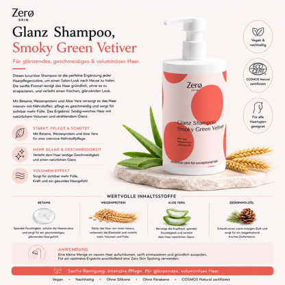 Shine Shampoo, Smoky Green Vetiver - 400 ml