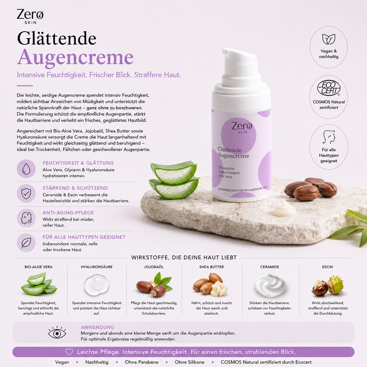 Smoothing eye cream - 15 ml