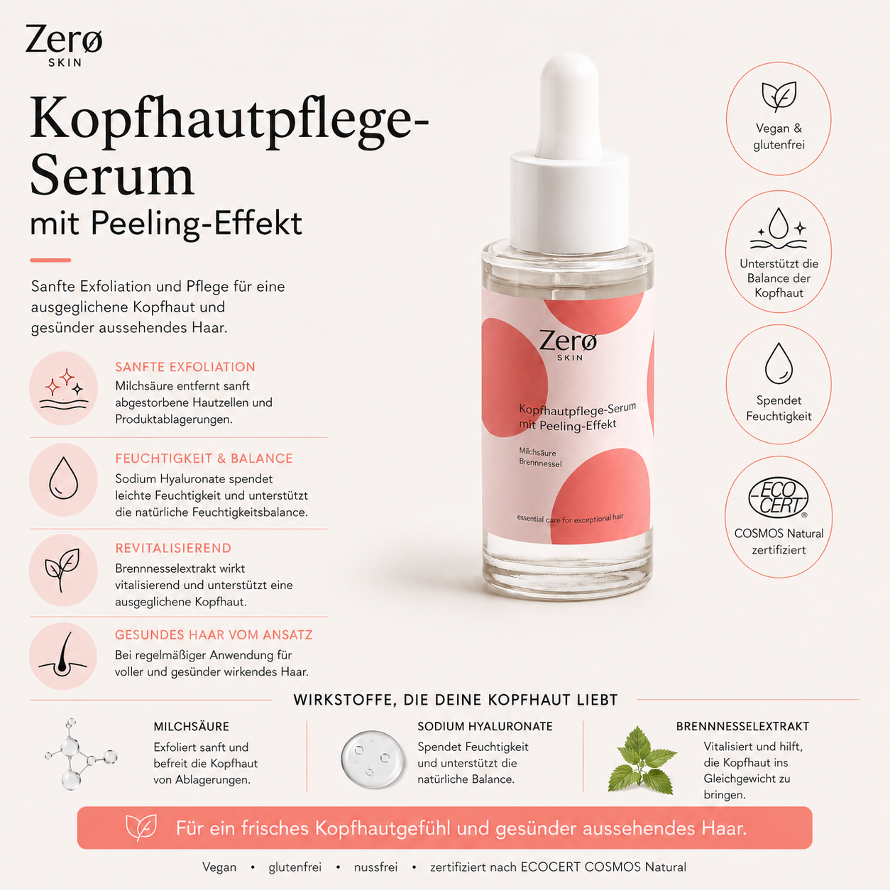 Kopfhautpflege-Serum mit Peeling-Effekt - 30 ml