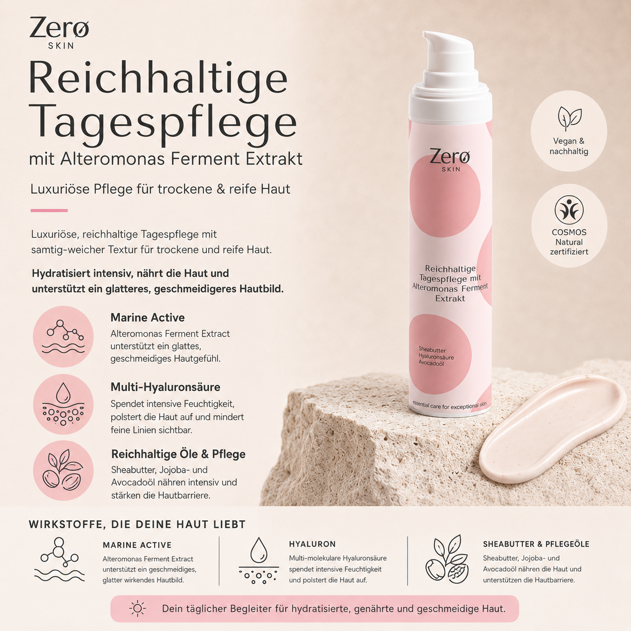 Rich day cream with Alteromonas ferment extract - 50 ml