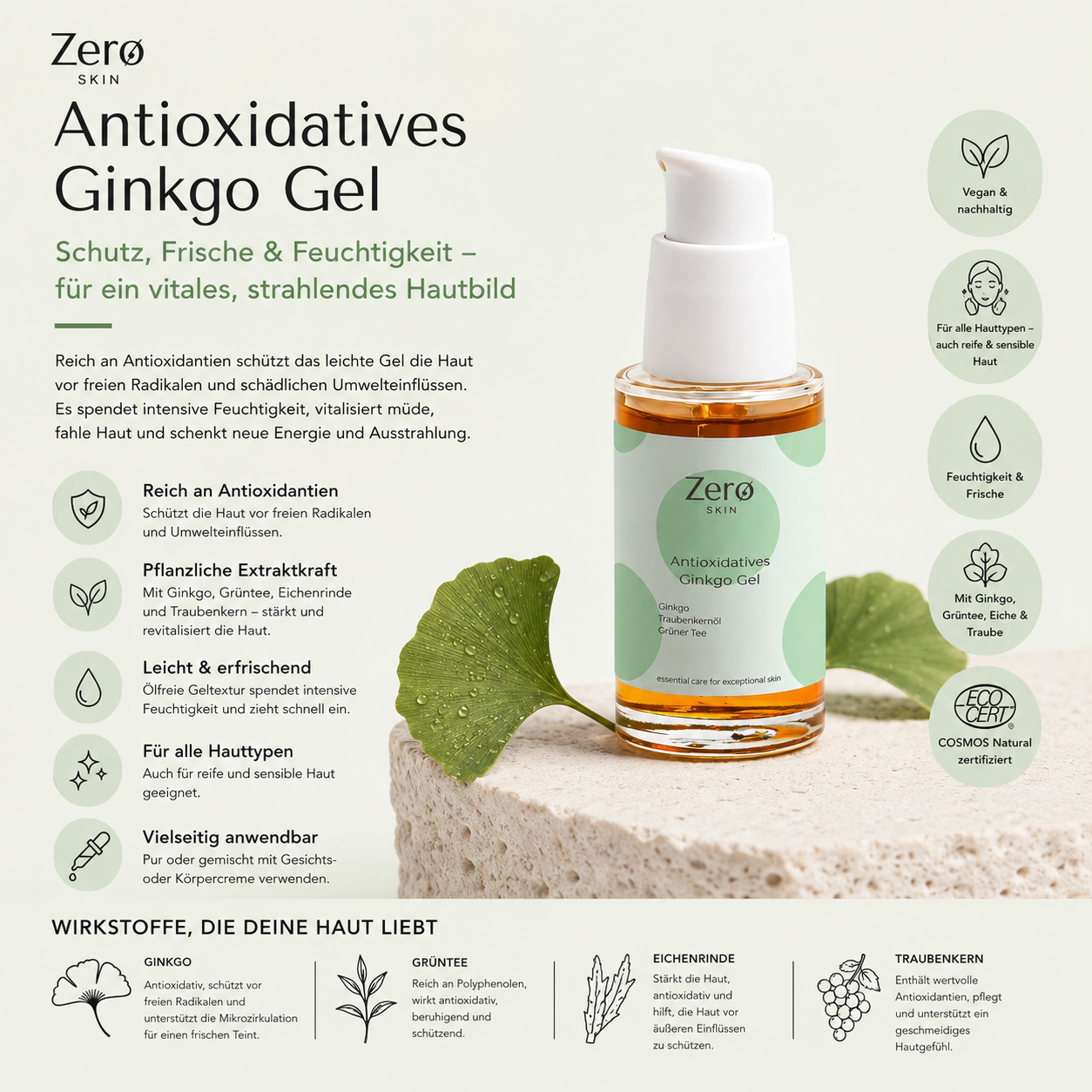 Antioxidant Ginkgo Gel - 30 ml