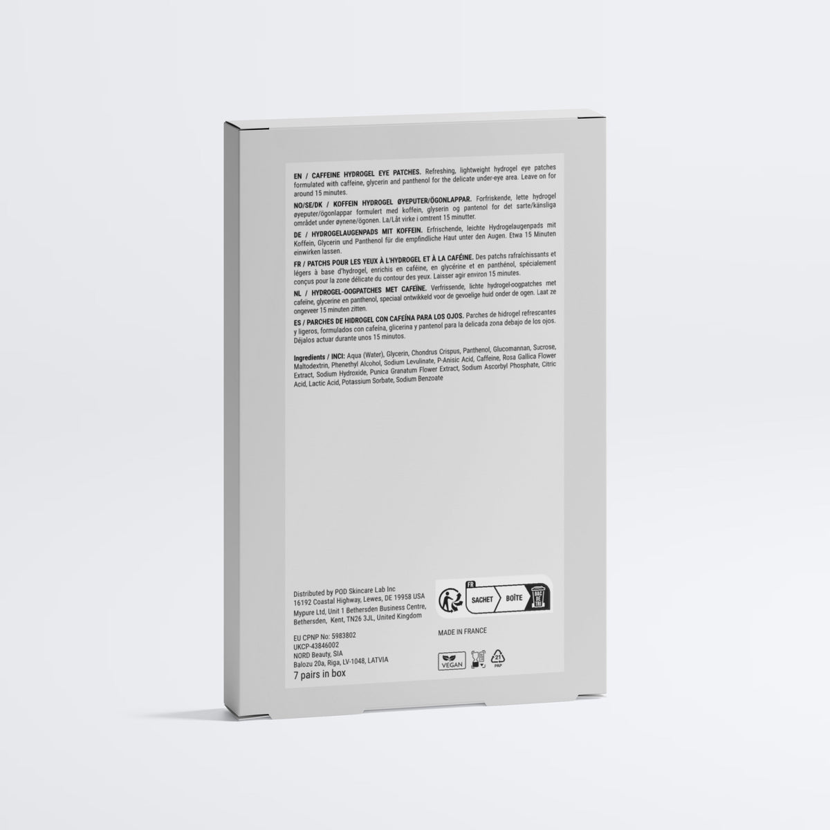 Wake-Up Hydrogel Eye Patches - 7 g