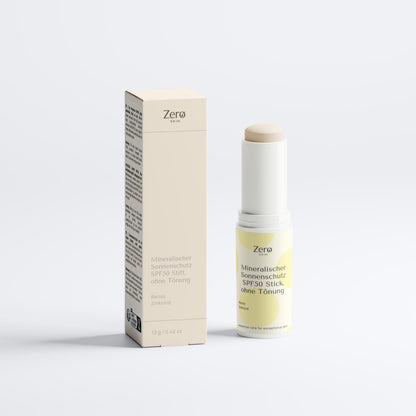 Mineral sunscreen SPF50 stick, without tint - 12 g